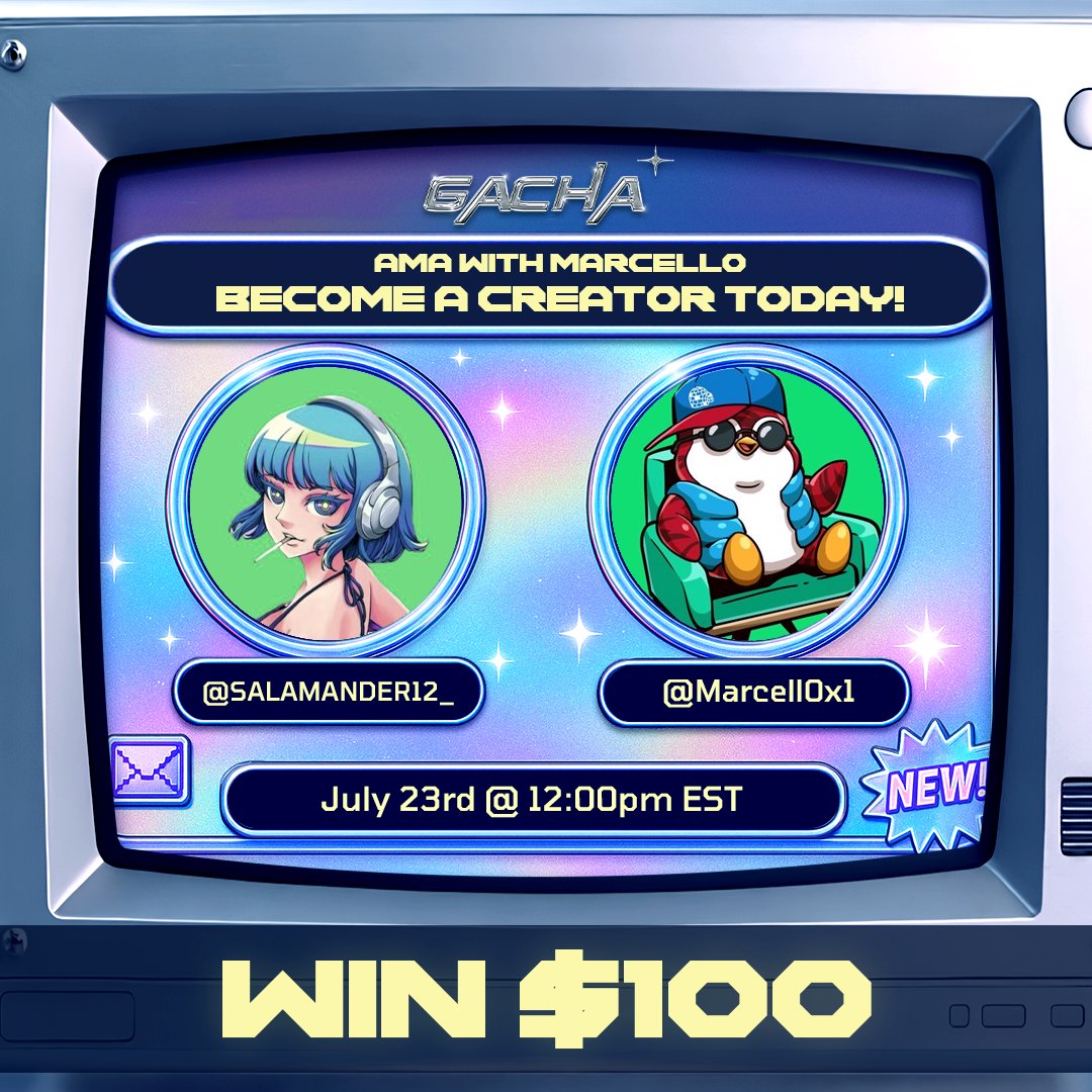 gacha_game_'s tweet image. $100 GIVEAWAY AND LIVESTREAM ✧
Join @Marcell0x1 in less than 30 minutes!
Lock in for a fire livestream!
portal.abs.xyz/stream/GachaGa…