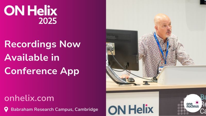 BabrahamUK's tweet image. If you registered for ON Helix 2025 held on Campus earlier this month, you can now watch the recordings from the presentations and discussions, in the conference app.