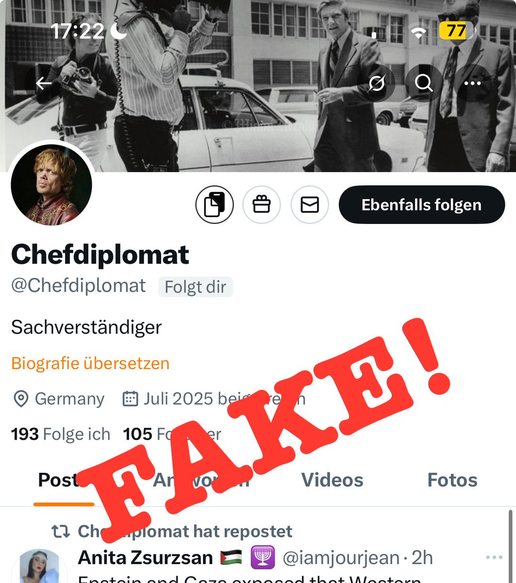 gtorges's tweet image. 🚨 ER IST WIEDER DA! 🚨
Seinen alten Account mit knapp 20000 Followern hat er verloren, aber er versucht es wieder:
Es gibt einen Nutzer, der sich zur Zeit als Carlo Masala (@CarloMasala1) ausgibt.
Die Person hinter dem Fake-Profil imitiert immer wieder unter wechselnden…