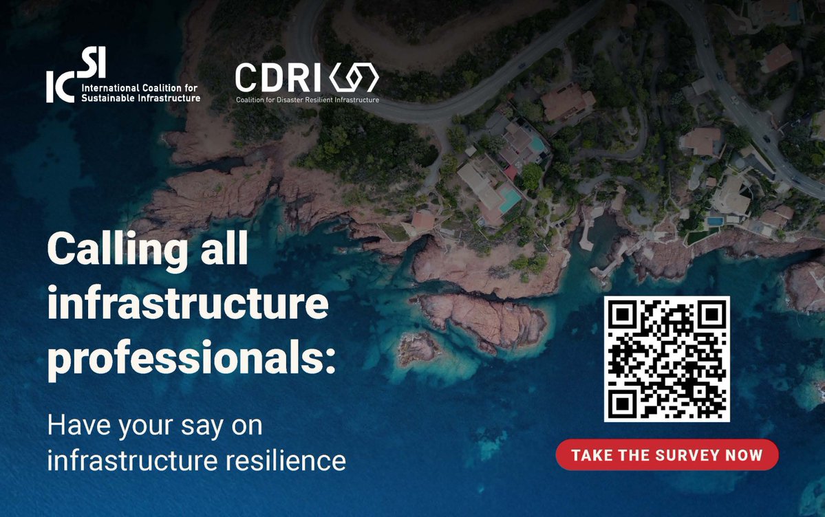 FIDIC's tweet image. 📣 How resilient is our global infrastructure?
FIDIC, in partnership with ICSI & @cdri_world, launches the Global Infrastructure Resilience Survey (GIRS)!
🌍 Help shape future infrastructure by sharing your insights.
🕒 Just 10 mins | 🌐 EN, ES, FR, PT | 🔒 Anonymous
📊 Results…