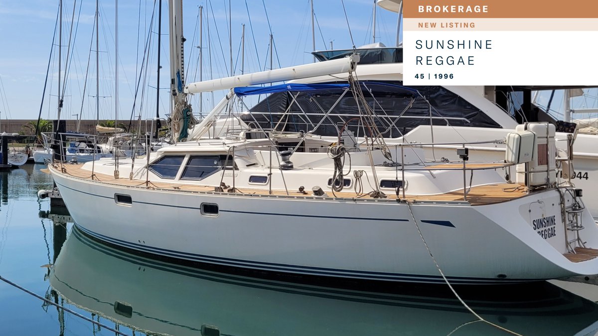 BROKERAGE - NEW LISTING
Sunshine Reggae | 45 | 1996

Proven circumnavigator, long distance blue water cruiser and live-aboard yacht, with a spacious and comfortable interior.

Discover: oysteryachts.com/sailing-yachts…

#OysterYachts #OysterBrokerage