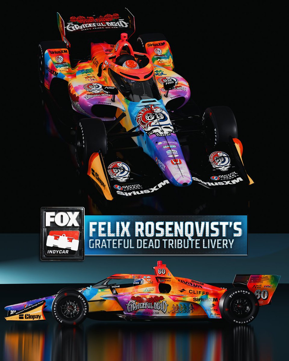 🎸 Felix Rosenqvist's Grateful Dead tribute livery for Laguna Seca and Portland.