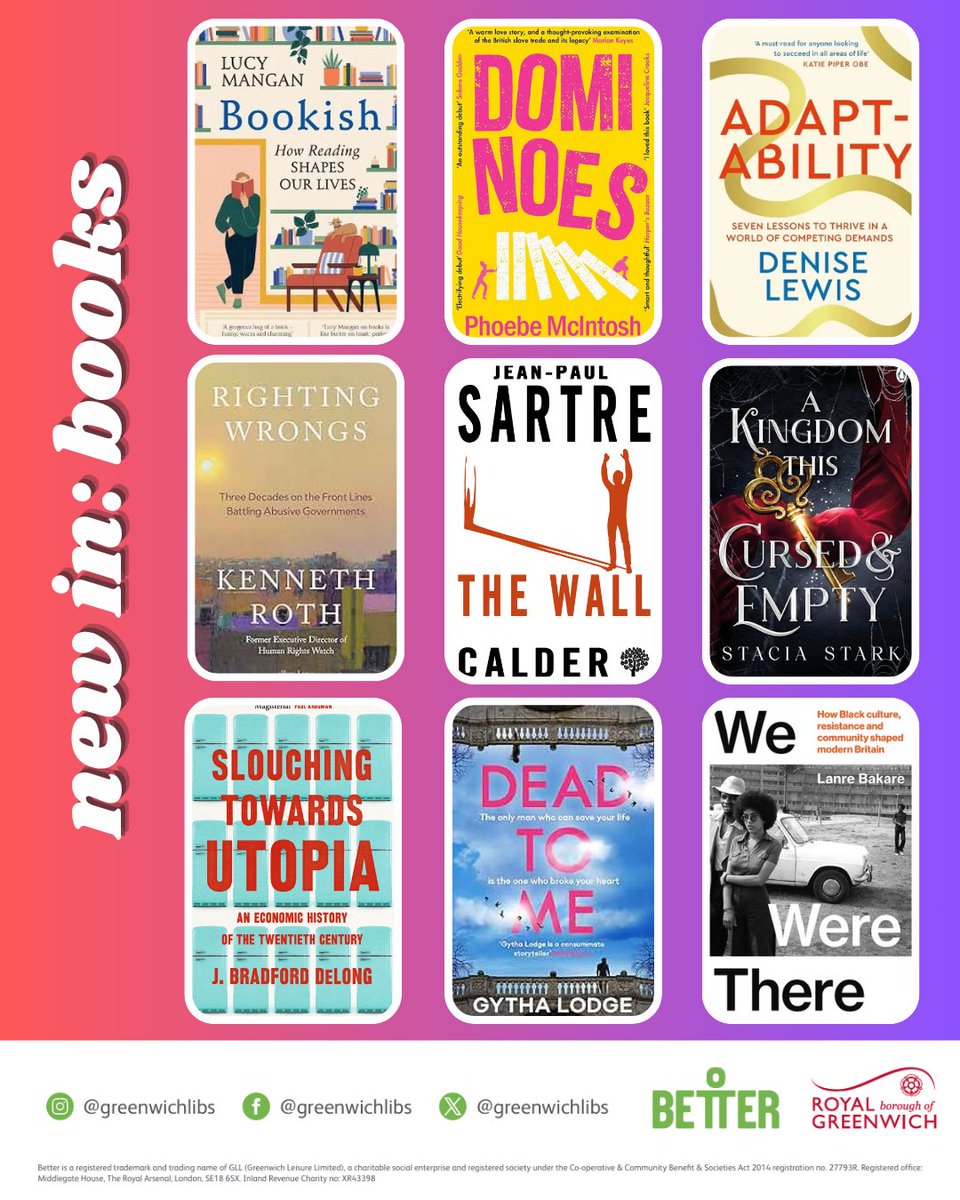 We have lots of incredible #NewBooks in our libraries! Use your #Greenwich #Library card + PIN to reserve your chosen reads here: bit.ly/3Ew1YFL and you can collect at a library of your choice in the borough, or use #Libby on your digital device! 📚 #LoveYourLibrary