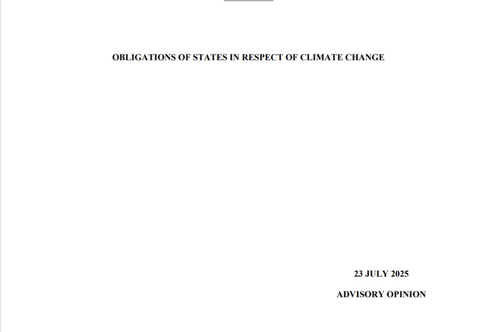 READ HERE: The full text of the #ICJ Advisory Opinion on the Obligations of States in respect of Climate Change.

go.icj-cij.org/4lIAvRx