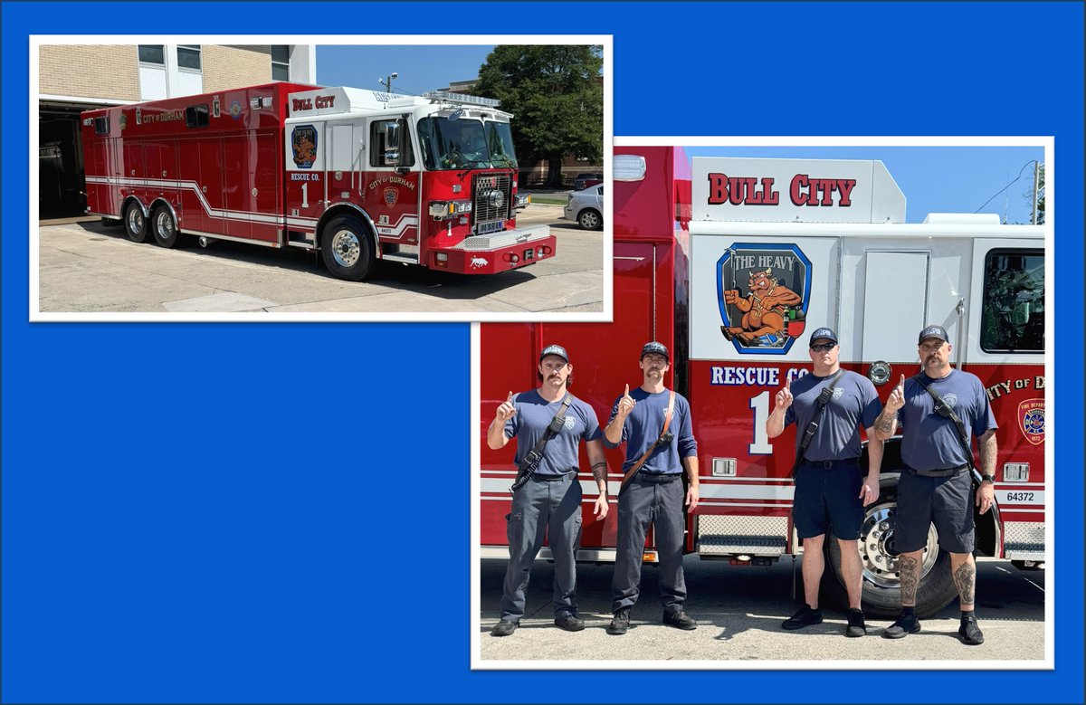 NEW <a href="/durhamcityfire/">Durham Fire Department</a> Rescue Company 1 (R1) went in service just a few minutes ago!  

Great news for our City, our Department, and the brave officers and members of R1.  This unit is far more capable than our current one and will provide much better service to those in danger.
