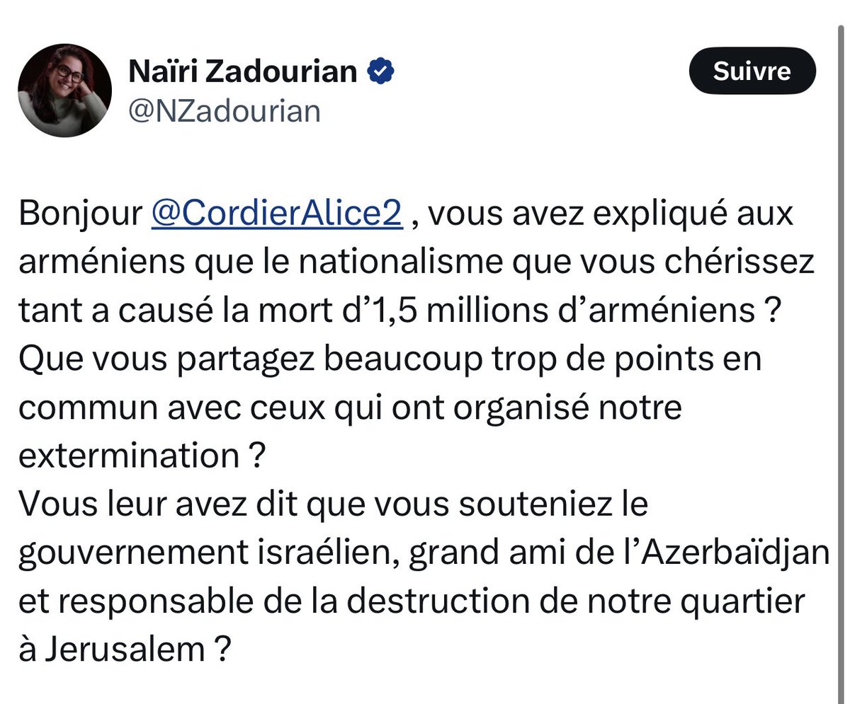 CordierAlice2's tweet image. Donc là il y a une dame qui passe sa vie sur Twitter, bien planquée en France, et qui me reproche d’être auprès de SON peuple qui crève la dalle 😅
Fascinant.