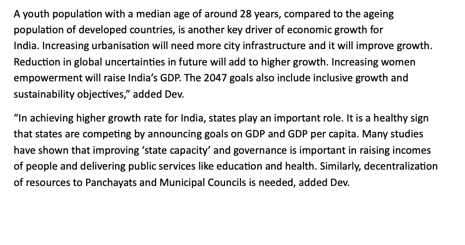 Private investment in India is expected to improve as global uncertainties ease, with govt capex being crucial for short-term economic stimulus. Hon'ble Chairman Dr S. Mahendra Dev, stresses the need for state efforts to attract investments <a href="/livemint/">Mint</a> 
livemint.com/news/india/ind…
