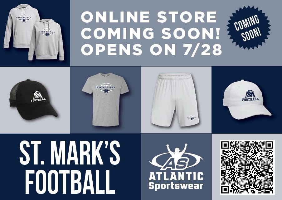 CoachKG5's tweet image. St. Mark’s Football team store coming soon! Anyone can order and have all gear shipped to their desired address. Link to follow #Relentless