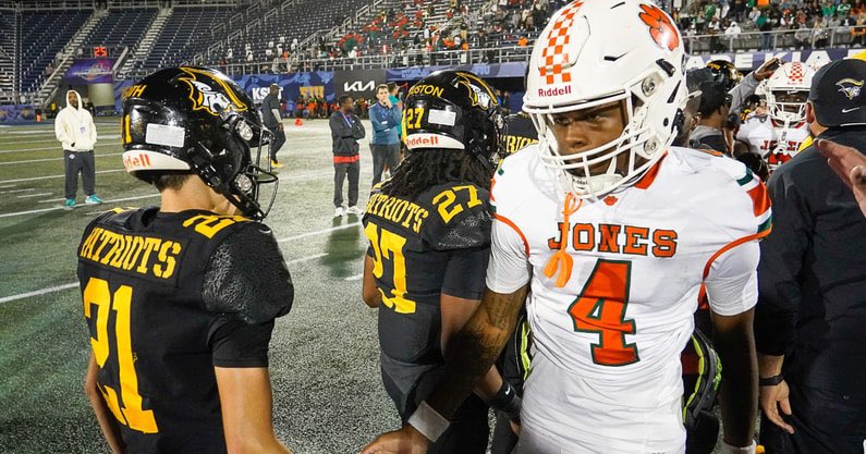Prediction: Jones (Fla.) meets American Heritage in 4A title rematch 👀

on3.com/high-school/ne…