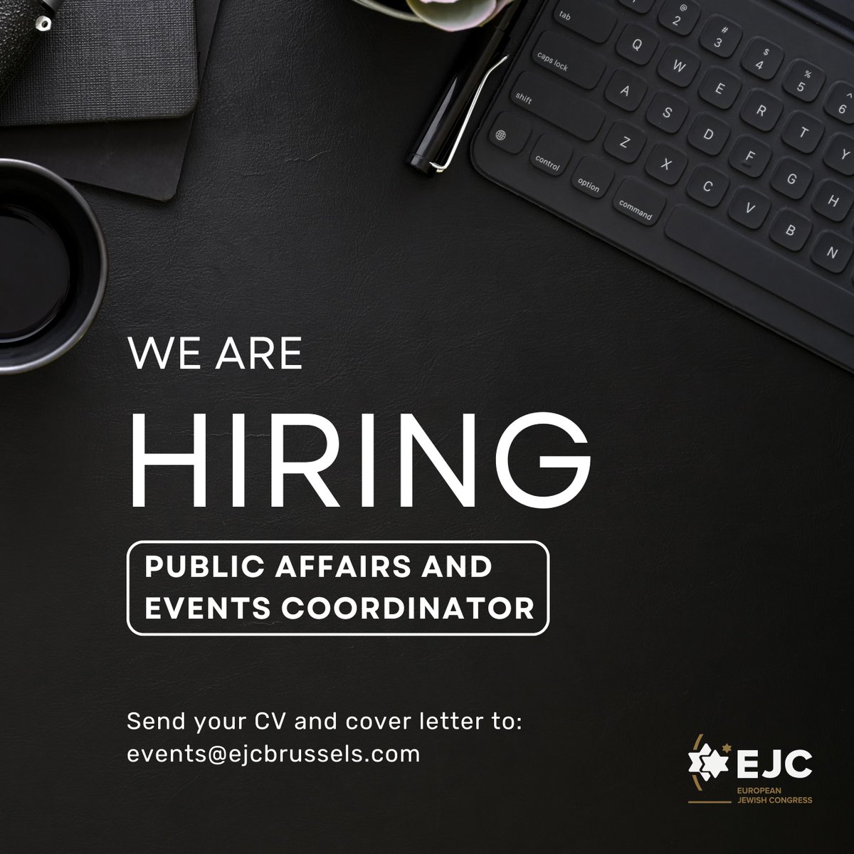 eurojewcong's tweet image. 🚨WE ARE HIRING🚨
The EJC is looking to expand its international and dynamic team with the position of a Public Affairs and Events Coordinator.
📍 Brussels
🗓️ Apply by 18 August 2025
👉 Find more: lnkd.in/dtbB2YgT