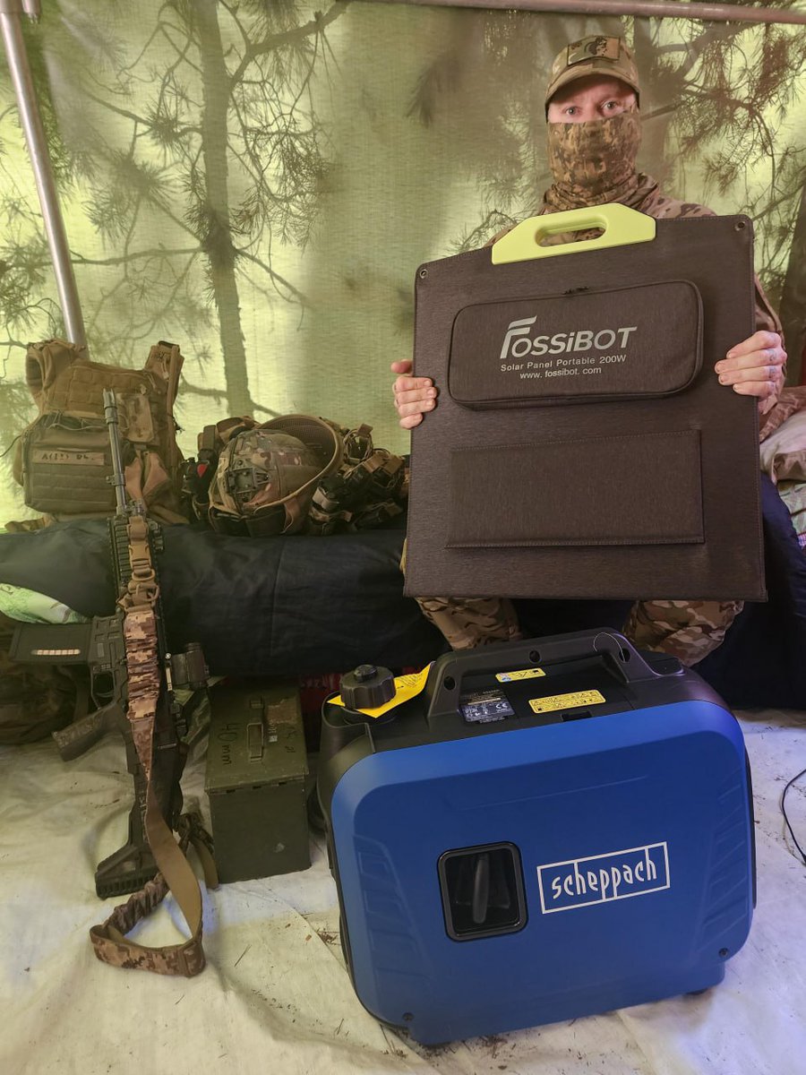 uafrontline's tweet image. We've been lax about posting photo reports. Here's a bit of the backlog.
🖨️ A 3D printer for the 95th
⚕️ SEAL hemostatic spray for 17th SOF
🛏️ Camp beds for 214th "OPFOR"
⚡️Solar panels and a generator to power a GUR team's delicate electronics
You've given them manufacturing…