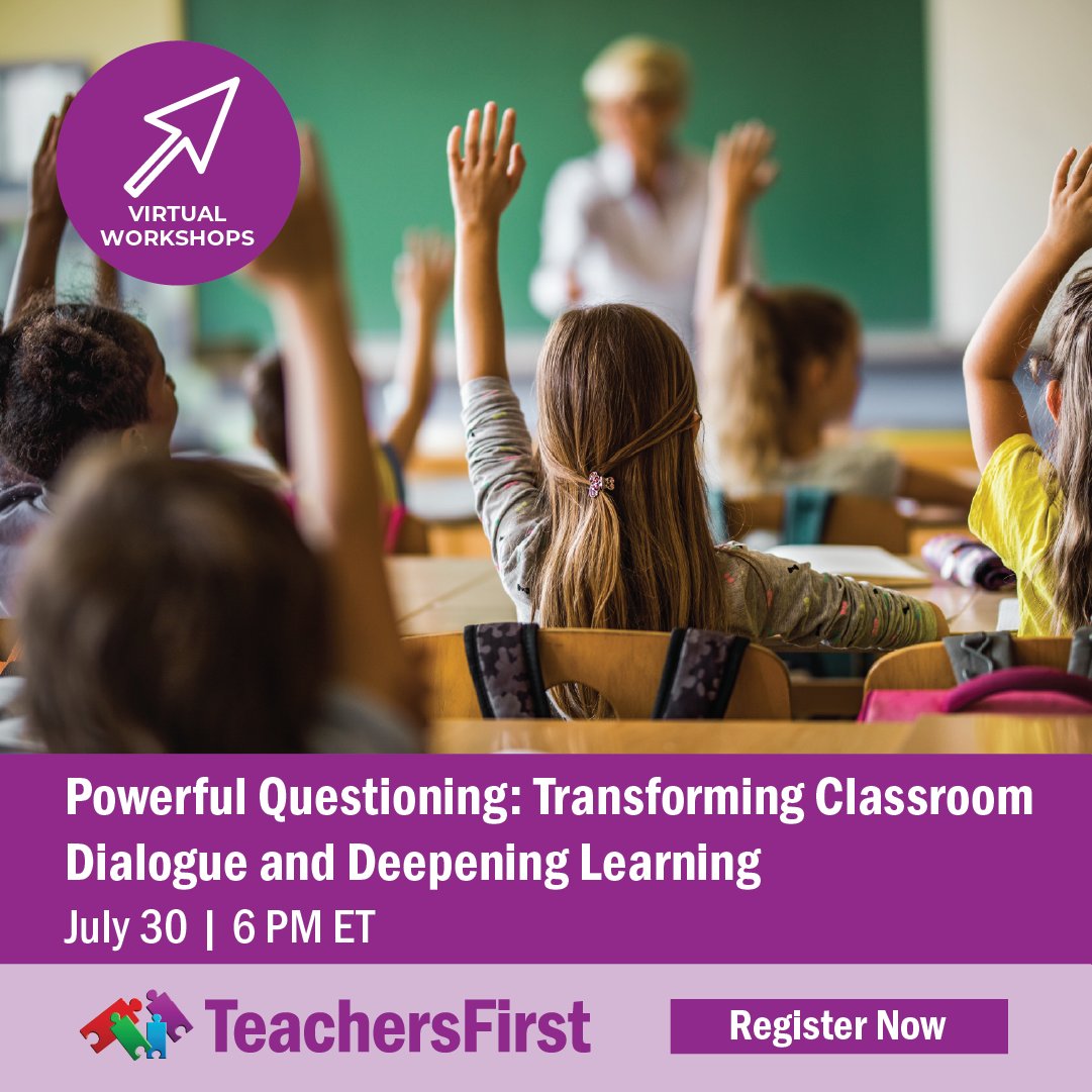 Ask better questions and encourage deeper thinking. Learn practical frameworks to elevate discussions in your classroom on July 30: bit.ly/3GNGbuj