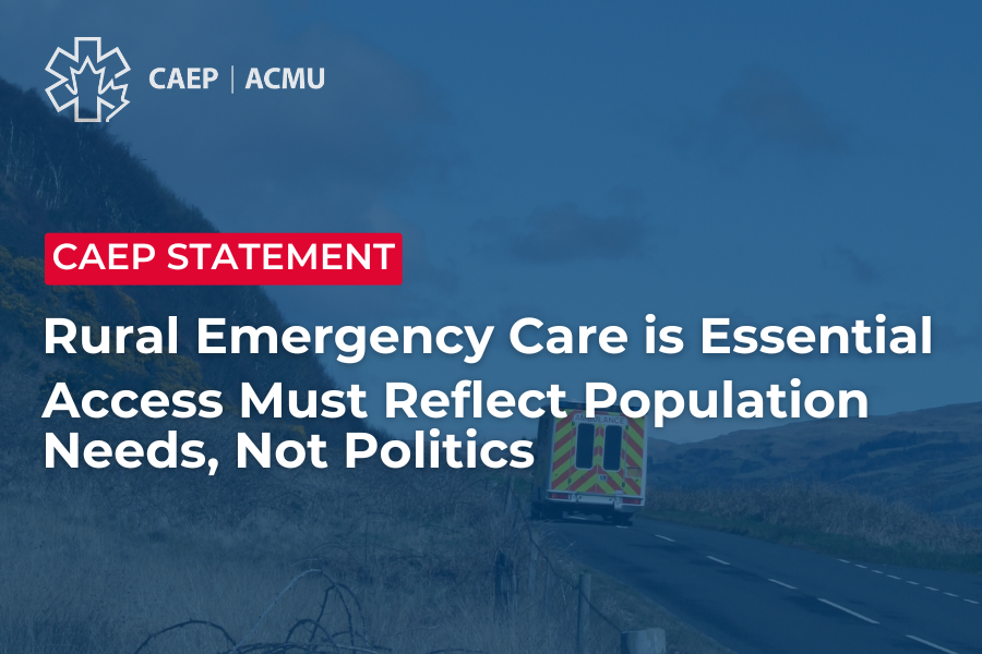 CAEP_Docs's tweet image. 🚨 BREAKING: Rural emergency care is essential. Access must reflect population needs—not politics.
CAEP is standing up for equitable access to emergency services in rural and remote communities across Canada.
Read the full statement 👉 caep.ca/breaking-news/