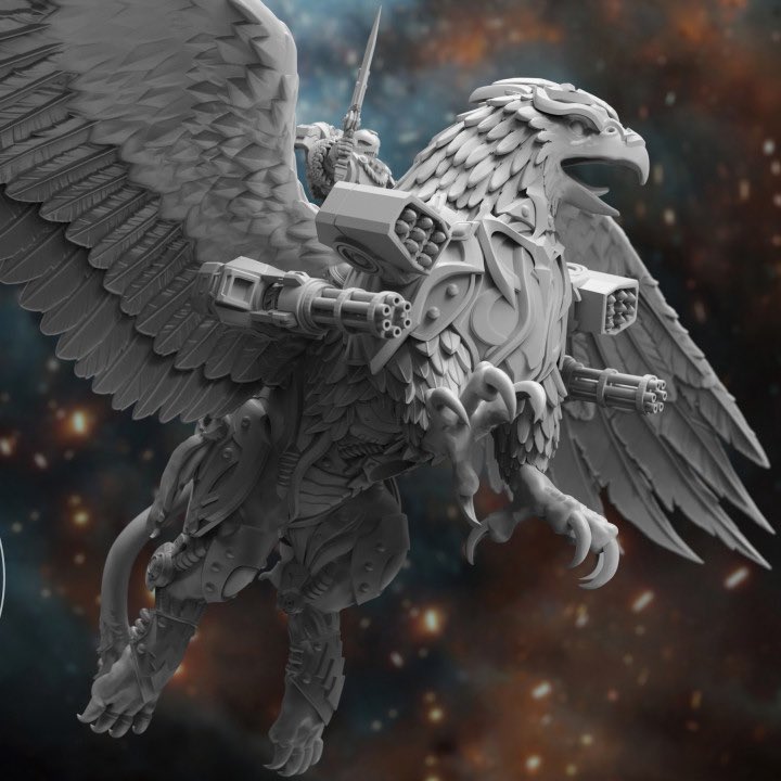 Dylan_D_Dio's tweet image. Shanks sword turn into an actual Gryphon with machine guns,rocket launchers on him.
Shamrock sword turn into a Cerberus
Garling sword might turn into a Typhon?