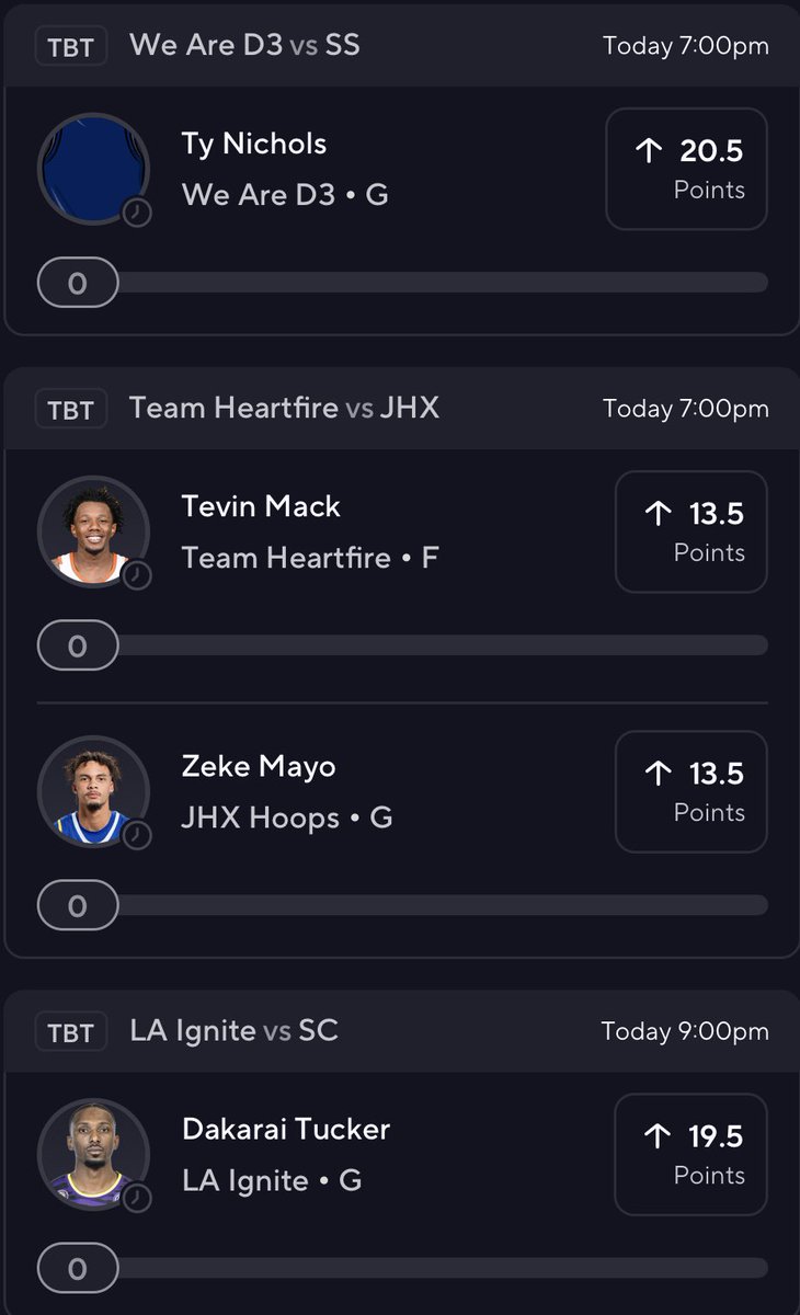 BalesSJustin's tweet image. TBT PrizePicks (7/23)
I hate this TBT slate. I’m running this 4-man. Take that however you want lmao
Show some love & GL if you tail!