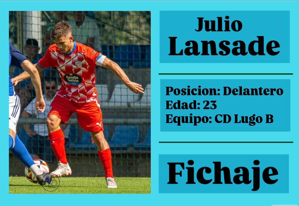 Llega otra cara nueva al Viveiro.
Julio Lansade se incorpora al equipo!!
Bienvenido!!!

#TerceraRFEF #alaviveiriño #viveirocf