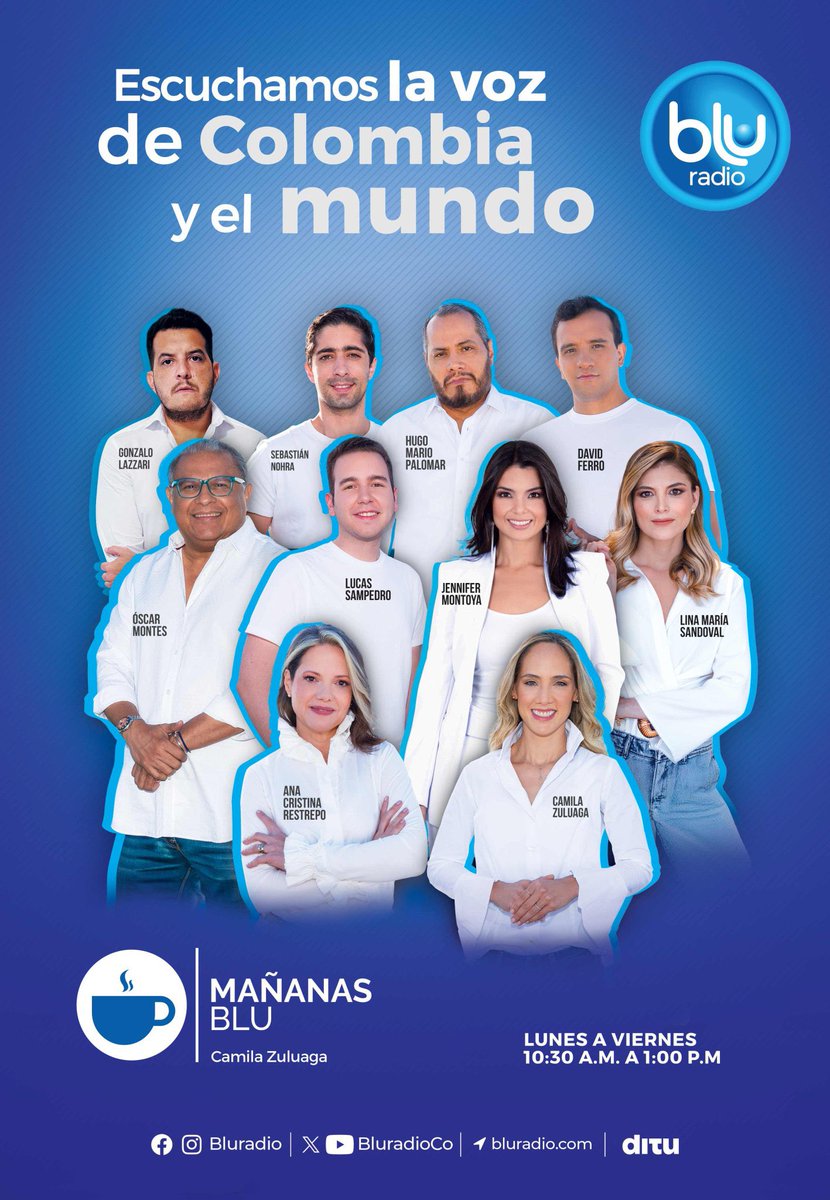 BluRadioCo's tweet image. ¡Bienvenidos!
Aquí comienza #MañanasBlu1030 con los hechos que son noticia en Colombia y el mundo.
#EnVivo a través de YouTube »youtube.com/watch?v=Y25Rir…«