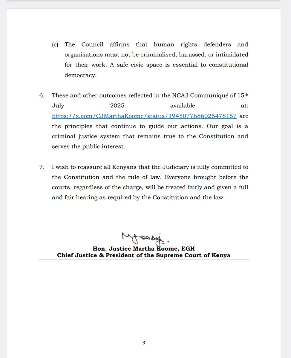 The Judiciary Kenya (@kenyajudiciary) on Twitter photo CJ's Statement on comments made at Kikuyu Law Courts CJ's Statement on comments made at Kikuyu Law Courts