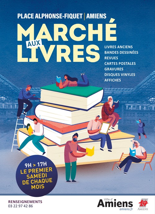 [ #IdéeSortie 📚 ] Passionnés de lecture, comme chaque premier samedi du mois, il est l'heure du marché aux livres ❗

📆 Samedi 2 août 2025
⌚ De 9 à 17h 
📍 Place Alphonse-Fiquet à Amiens (Gare SNCF Amiens)

👉 Tous les premiers samedis du mois