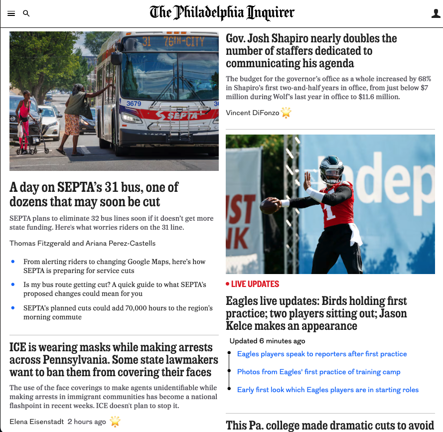 Gillian McGoldrick (@gill_mcgoldrick) on Twitter photo Love to see both of the <a href="/PLCAReporters/">PLCA</a> on the homepage of <a href="/PhillyInquirer/">The Philadelphia Inquirer</a> 🌟 give them both a follow, and read their work!
By <a href="/EisenElena/">Elena Eisenstadt</a> inquirer.com/news/pennsylva…
By @DiFonzoVince7 inquirer.com/news/pennsylva… Love to see both of the <a href="/PLCAReporters/">PLCA</a> on the homepage of <a href="/PhillyInquirer/">The Philadelphia Inquirer</a> 🌟 give them both a follow, and read their work!
By <a href="/EisenElena/">Elena Eisenstadt</a> inquirer.com/news/pennsylva…
By @DiFonzoVince7 inquirer.com/news/pennsylva…