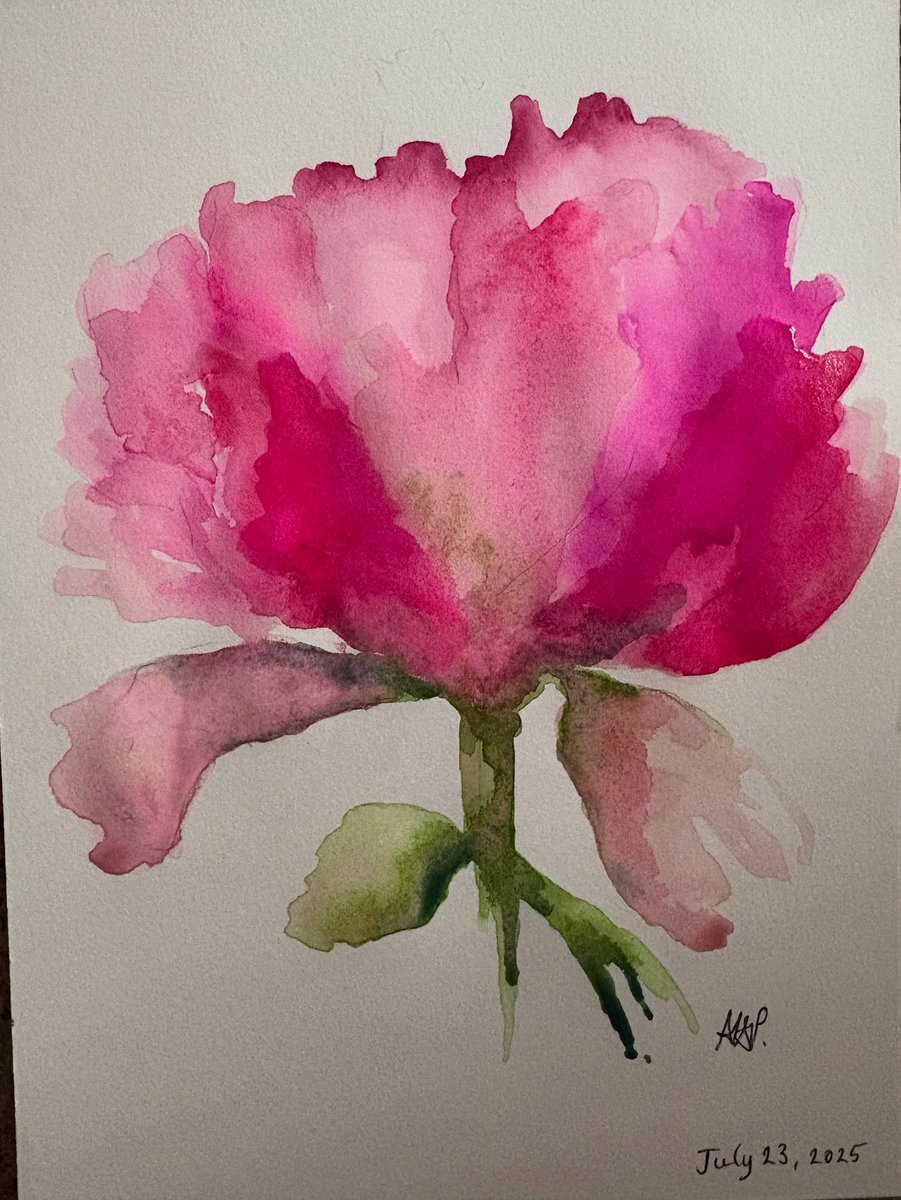 #peony #watercolorpainting