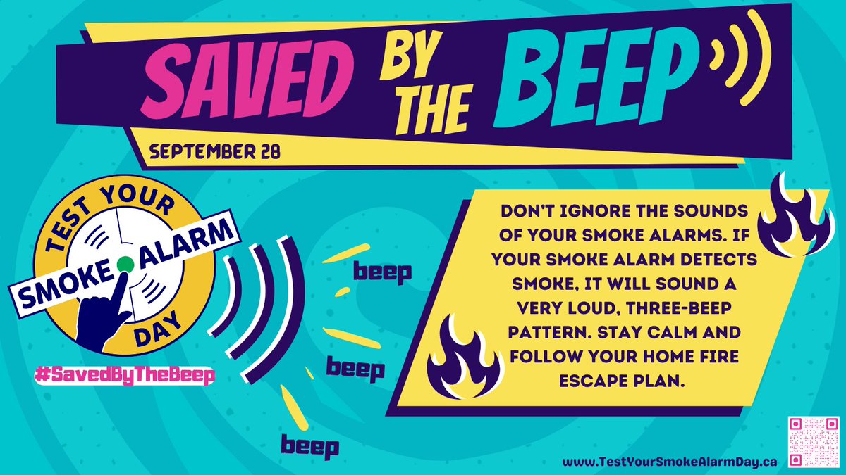 One beep = peace of mind.
🗓️ Sept 28 is Test Your Smoke Alarm Day across Ontario.
Families are pressing the button. Will yours?

#BeepTogether #SavedByTheBeep #FireSafetyMatters