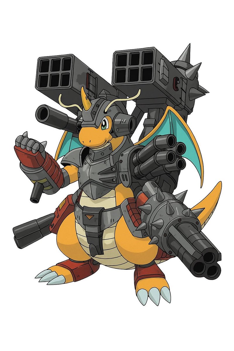 KoffSonriente's tweet image. Definitivamente el diseño de Mega Dragonite es una mierda. Apenas cambia y se ve prácticamente igual. Hubiera sido mucho mejor algo así.