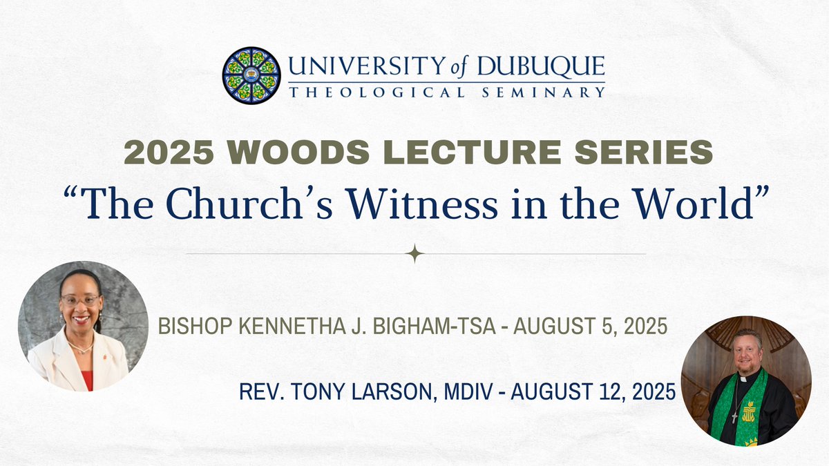 University of Dubuque (@udubuque) on Twitter photo Two prominent church leaders will visit campus to discuss âThe Churchâs Witness in the Worldâ as part of <a href="/UDSeminary/">University of Dubuque Theological Seminary</a> 2025 Woods Lecture Series.
đ Learn more: bit.ly/UDTSWoodsLectu⌠Two prominent church leaders will visit campus to discuss âThe Churchâs Witness in the Worldâ as part of <a href="/UDSeminary/">University of Dubuque Theological Seminary</a> 2025 Woods Lecture Series.
đ Learn more: bit.ly/UDTSWoodsLectuâŚ