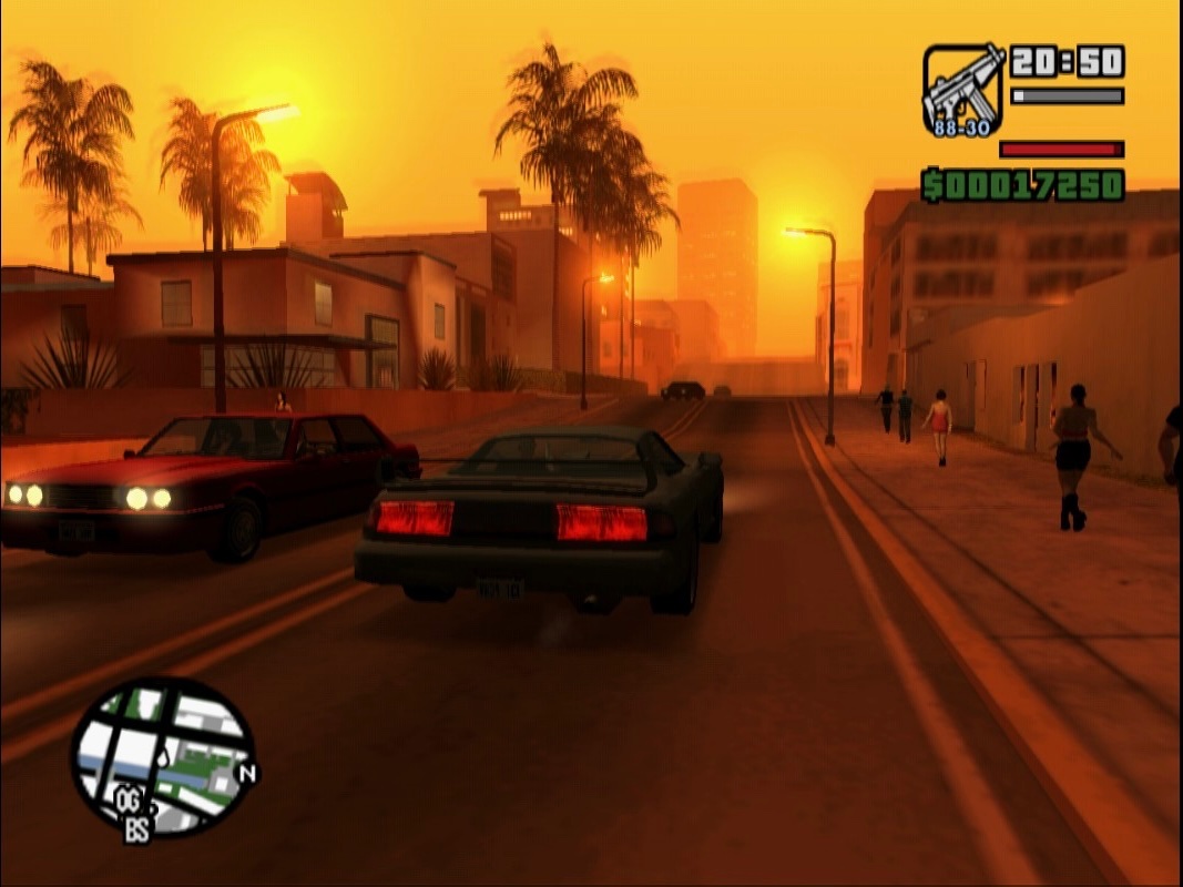 Arvydas_B's tweet image. Hellraiser on the radio, orange smog on the horizon
Emulating the PS2 version of San Andreas is very interesting - a lot of small differences from the PC port I grew up with. The vibes are undeniably immaculate though, I love how the world is bathed in color.