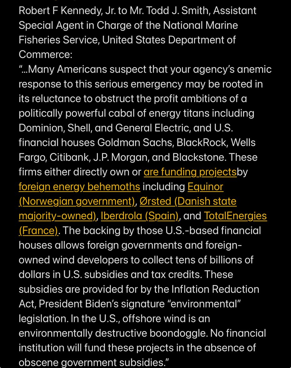 Barbara Durkin (@barbarajdurkin) on Twitter photo <a href="/BillCarson2162/">Frank Haggerty</a> <a href="/ENGIEgroup/">ENGIE</a> <a href="/EdpRenewables/">EDP Renewables</a> <a href="/BostonGlobe/">The Boston Globe</a> <a href="/MassGovernor/">Governor Maura Healey</a> <a href="/EEASecretary/">Rebecca Tepper</a> <a href="/capecodtimes/">Cape Cod Times</a> <a href="/GreenOceansRI/">Green Oceans</a> <a href="/projo/">Providence Journal</a> <a href="/LinowesLisa/">Lisa Linowes</a> <a href="/OffshoreWINDbiz/">Offshore WIND</a> <a href="/mtkblb/">Bonnie Brady</a> <a href="/BBCWorld/">BBC News (World)</a> <a href="/WCAI_NPR/">CAI</a> <a href="/NECN/">NECN</a> <a href="/AP/">The Associated Press</a> Translation, 🇺🇸 Taxpayers are Not on the hook for $955m!👏
Equinor understood the risks & rewards presented by the U.S. OSW market. And, Equinor has assumed the economic & political risks inherent.
Tax & ratepayers are bound & burdened by OSW mandates.
robertfkennedyjr.substack.com/p/rfk-jr-kenne… <a href="/BillCarson2162/">Frank Haggerty</a> <a href="/ENGIEgroup/">ENGIE</a> <a href="/EdpRenewables/">EDP Renewables</a> <a href="/BostonGlobe/">The Boston Globe</a> <a href="/MassGovernor/">Governor Maura Healey</a> <a href="/EEASecretary/">Rebecca Tepper</a> <a href="/capecodtimes/">Cape Cod Times</a> <a href="/GreenOceansRI/">Green Oceans</a> <a href="/projo/">Providence Journal</a> <a href="/LinowesLisa/">Lisa Linowes</a> <a href="/OffshoreWINDbiz/">Offshore WIND</a> <a href="/mtkblb/">Bonnie Brady</a> <a href="/BBCWorld/">BBC News (World)</a> <a href="/WCAI_NPR/">CAI</a> <a href="/NECN/">NECN</a> <a href="/AP/">The Associated Press</a> Translation, 🇺🇸 Taxpayers are Not on the hook for $955m!👏
Equinor understood the risks & rewards presented by the U.S. OSW market. And, Equinor has assumed the economic & political risks inherent.
Tax & ratepayers are bound & burdened by OSW mandates.
robertfkennedyjr.substack.com/p/rfk-jr-kenne…
