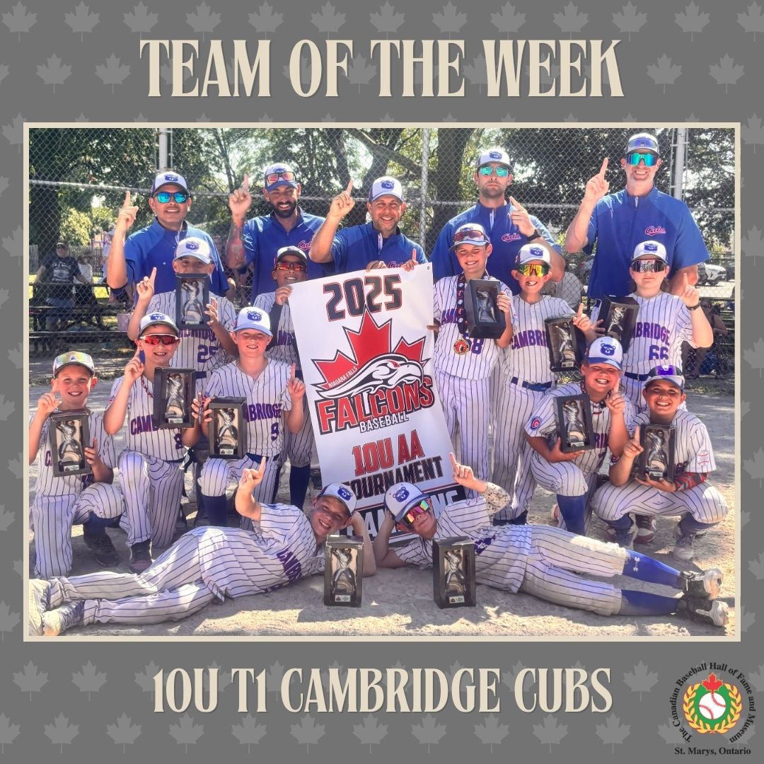 CDNBaseballHOF's tweet image. We're thrilled to announce that our first Team of the Week for the 2025 Season is the Cambridge Cubs! To read about the Cubs and their recent success in Niagara Falls, visit our website at baseballhalloffame.ca/team-of-the-we… Congrats, Cubs!
#teamoftheweek #canadianbaseball