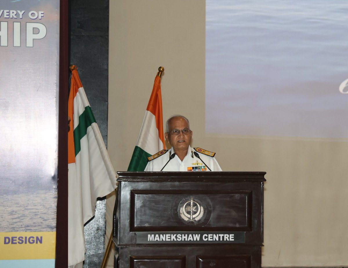 airnewsalerts's tweet image. Indian Navy hosted a one-day Shipbuilding Seminar in New Delhi. Chief of Naval Staff, Admiral Dinesh Tripathi delivered the keynote address for the event virtually.
During his address, the Chief of Naval Staff brought out Indian Navyโs Vision 2047 to transform into anโฆ