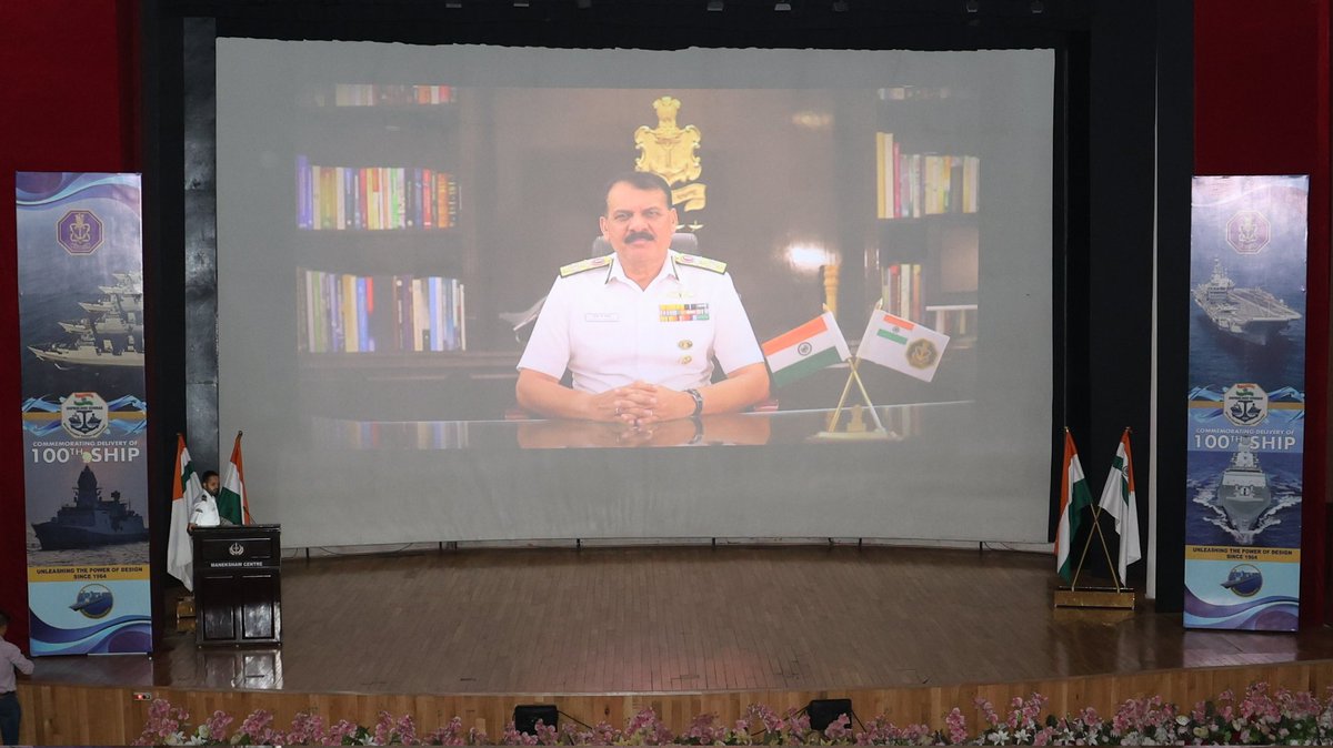 airnewsalerts's tweet image. Indian Navy hosted a one-day Shipbuilding Seminar in New Delhi. Chief of Naval Staff, Admiral Dinesh Tripathi delivered the keynote address for the event virtually.
During his address, the Chief of Naval Staff brought out Indian Navyโs Vision 2047 to transform into anโฆ