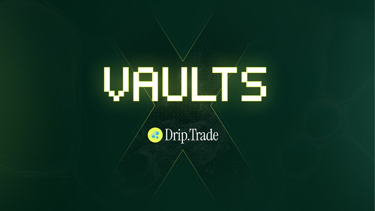 NFT Vaults by DripTrade 🔐

Vaults are a new jpeg primitive that let you lock fungible tokens inside NFTs - turning them into burn-to-claim treasury with real, onchain value.

Vault support is now fully live on the platform. 

a thread on how it all works ⬇️
