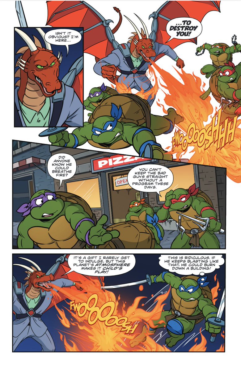 IDWPublishing's tweet image. The surly dragon Drako who sets his sights on a swift & savage ambush from the air.
The #Turtles might need to find something new in their bag of tricks to fight back!
#TeenageMutantNinjaTurtles: #SaturdayMorningAdventures #27 is on sale at LCS
#TMNT #TMNTComics