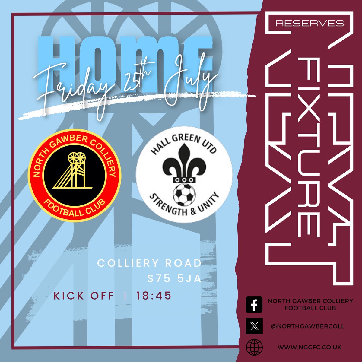 North Gawber Colliery FC (@northgawbercoll) on Twitter photo ๐ฃ๐ฅ๐ ๐ฆ๐๐๐ฆ๐ข๐ก ๐๐ข๐ก๐ง๐๐ก๐จ๐๐ฆ
Back at home this week, and for the first time weโve prepared two completely seperate squads of 16+.
West Yorkshire outfits <a href="/RobinHoodAthFC/">RobinHoodAthleticFC</a> and <a href="/HallGreen_Utd/">Hall Green United</a> should prove to be good tests.
Come down and support the lads! ๐ฃ๐ฅ๐ ๐ฆ๐๐๐ฆ๐ข๐ก ๐๐ข๐ก๐ง๐๐ก๐จ๐๐ฆ
Back at home this week, and for the first time weโve prepared two completely seperate squads of 16+.
West Yorkshire outfits <a href="/RobinHoodAthFC/">RobinHoodAthleticFC</a> and <a href="/HallGreen_Utd/">Hall Green United</a> should prove to be good tests.
Come down and support the lads!