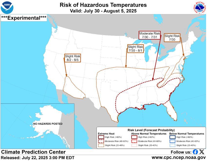 wxbrad's tweet image. Enjoy this subtle but welcome break from the extreme heat, as it will intensify even stronger this weekend and into next week. August starts very hot as well. #cltwx #ncwx #scwx #wcnc #heatwave