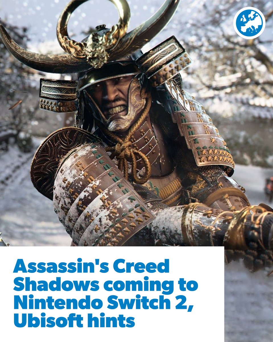 eurogamer's tweet image. It seems that Assassin's Creed Shadows could be getting a Switch 2 port. bit.ly/45pgbhh