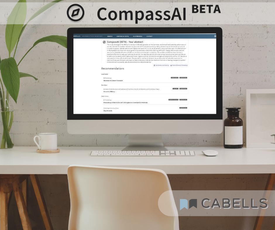 🎯 Submit smarter with CompassAI. Simply paste your abstract &amp; get verified #journal matches from Cabells Journalytics—no predatory risk!
✅ AI-matched by content
✅ Tags: low APC, fast turnaround, OA
✅ Save weeks of #research
Try it: buff.ly/fXiAAQ4 
#AcademicTwitter