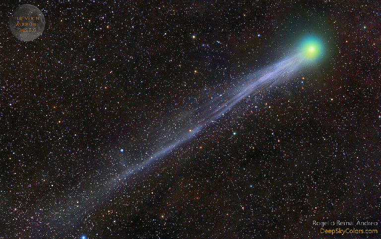 SpaceNewsFL's tweet image. ✨Astronomy Picture of the Day✨ Comet Lovejoy's Tail (2015) Comet Lovejoy's greenish coma and blue tinted ion tail stretched across this field of stars in the constellation Taurus on January 13
📸: Rogelio Bernal Andreo (Deep Sky Colors) #astronomy #space