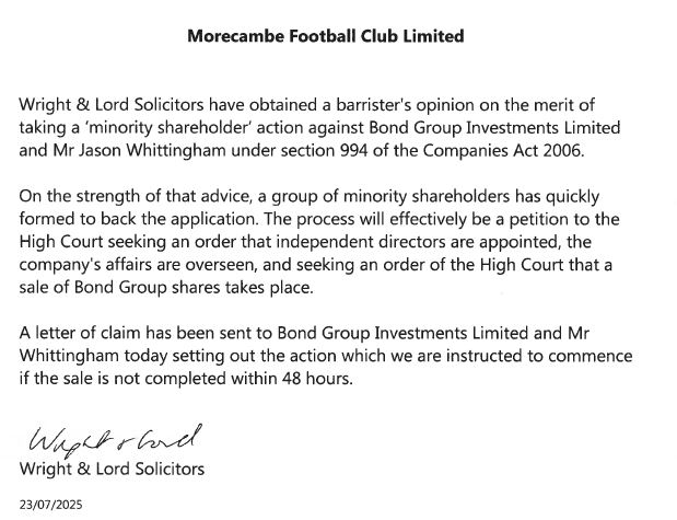 shrimpstrust's tweet image. The Shrimps Trust are supportive of minority shareholding action against Bond Group Investments Limited and call upon Jason Whittingham to adhere to the instructions of the letter of claim within 48 hours.
