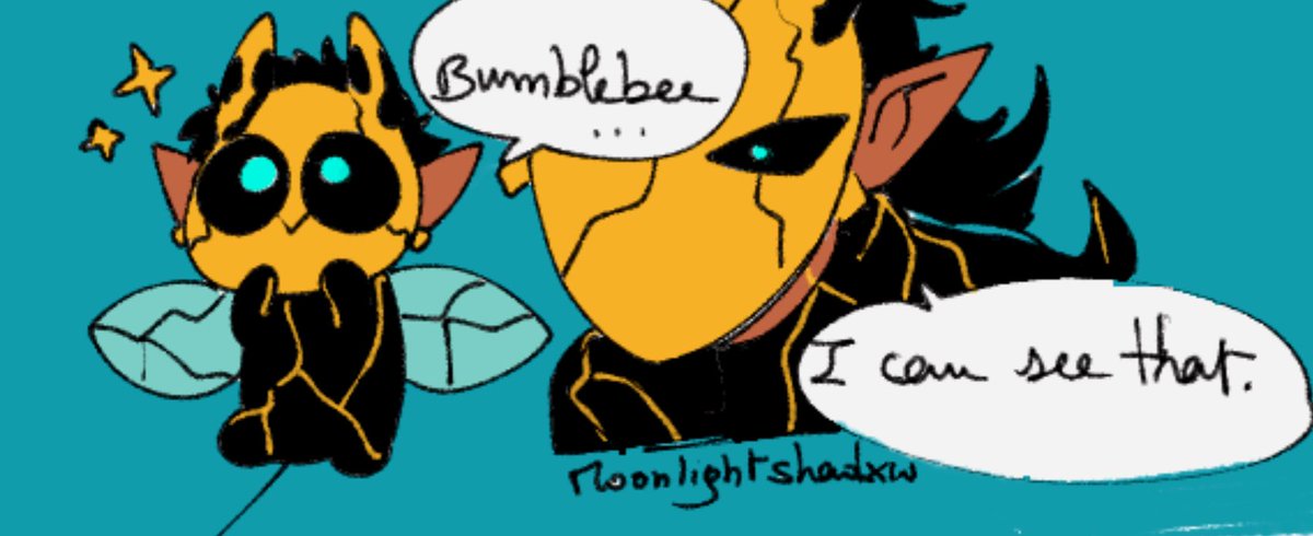 Moonlightshadxw's tweet image. I saw bumblebee on TV and remembered daibug.....