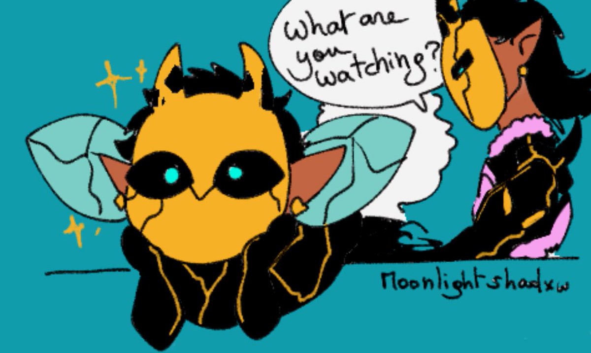 Moonlightshadxw's tweet image. I saw bumblebee on TV and remembered daibug.....