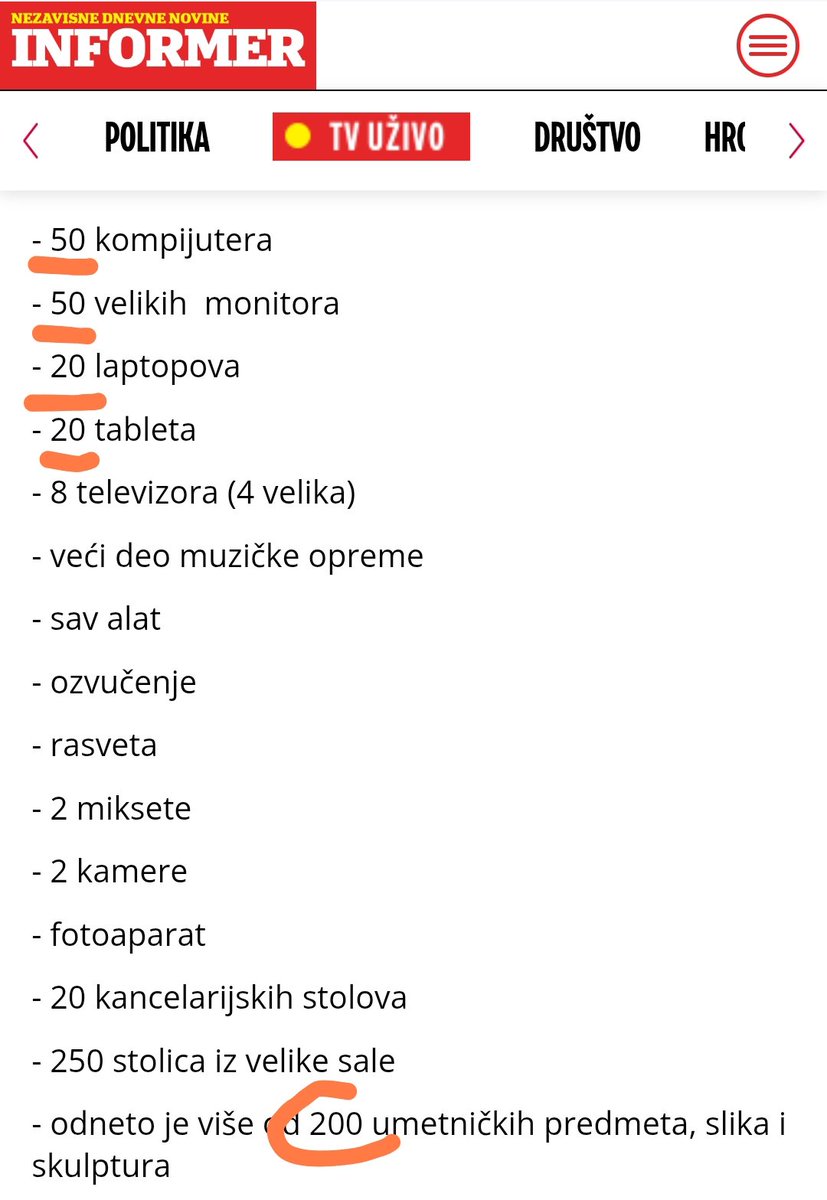 usrana_motka's tweet image. Lopovi pazili da svaki ukradeni predmet bude u tačnoj, okrugloj količini. Sve cifre se završavaju na 0. Ili su lopovi patološki perfekcionisti s OCD-om, ili neko piše malignu propagandu.
Šansa za to statistički? 1 u 100 000 000 (sto miliona).
Realnost? 0 u beskonačno.