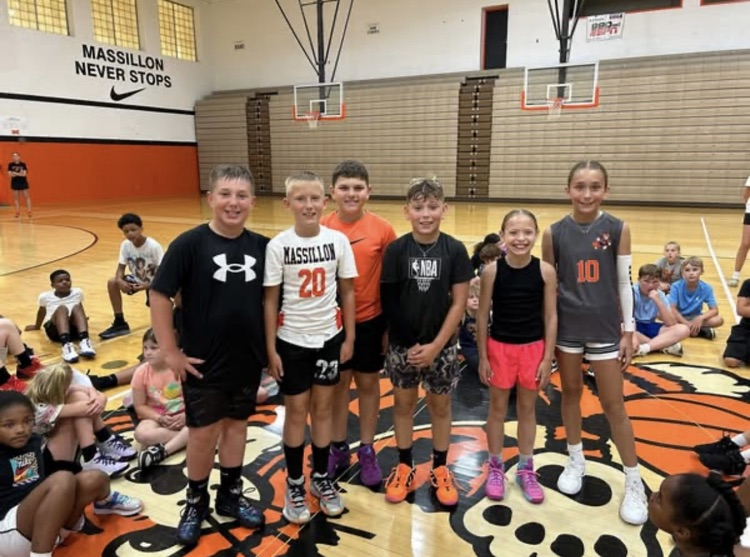 Future Tigers in Action!🏀 

Our Massillon boys basketball program hosted a youth camp earlier this summer! 95 campers hit the court, worked on their game, and had a blast! A huge thank-you to the high school and middle school players who stepped up as mentors and role models!🐅
