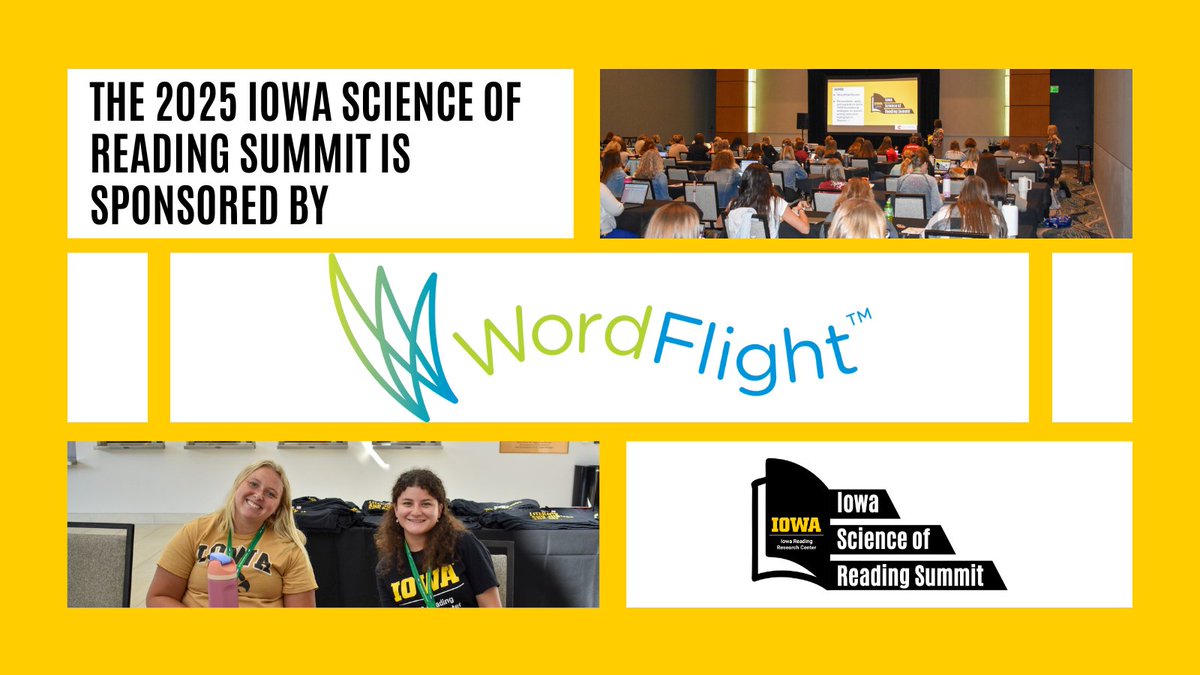 IAReading's tweet image. We are so grateful to @WordFlight_Read for its platinum sponsorship of the 2025 Iowa Science of Reading Summit! Thank you for all of your support this year! Be sure to visit WordFlight at their booth on July 29-30. #IowaSOR