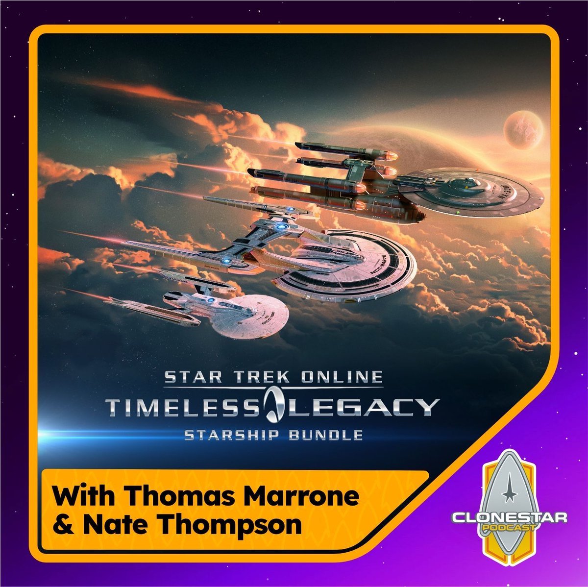 CloneStarPod's tweet image. 🚨NEW EPISODE ALERT🚨
Join our EXCLUSIVE chat with #StarTrek designers Thomas Marrone & Nate Simpson about the Timeless Legacy bundle:
🚀 USS Okinawa’s return
🛠️ Modernizing classic ships
🎨 Bridging nostalgia + innovation
TODAY @ 12PM EDT / 5PM GMT: youtu.be/4IkWOaTyYS4?si…