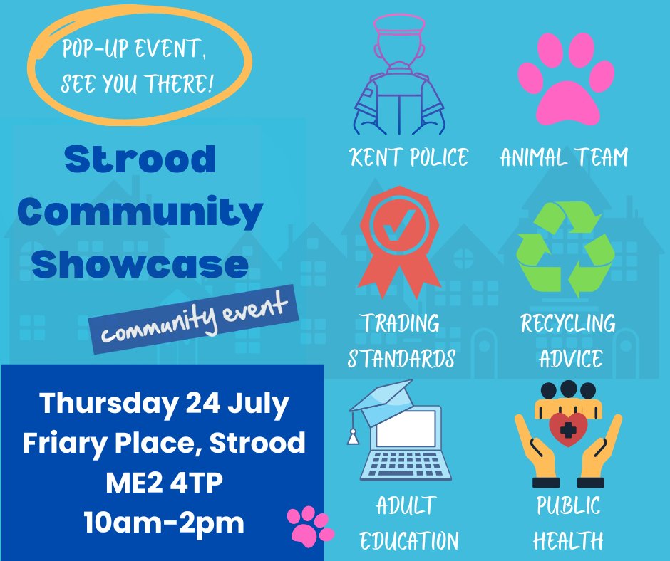 One day to go!  The team are looking forward to attending the Strood Community Showcase tomorrow. We will be joined by colleagues from <a href="/kent_police/">Kent Police (UK)</a> and other council teams
Join us at:
📌 Friary Place, High Street, Strood (by Aldi)
🕙 10am-2pm
📅 Thursday 24 July
See you there! ♻