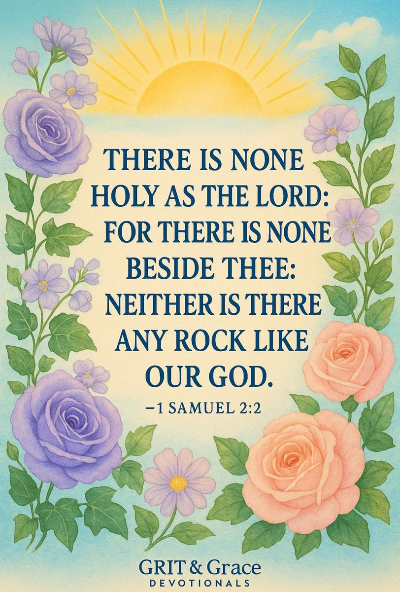 Stewart7Donna's tweet image. In this scripture, Hannah acknowledged that there is no one holy like the LORD.
There is no rock like Him, the Rock of Ages, our firm foundation to build upon, and to hide ourselves in him.
