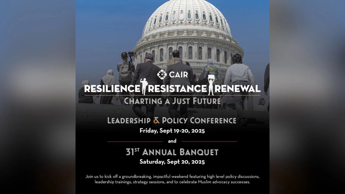WashingtonViews's tweet image. #SaveTheDate! September 19-20: The Council on American Islamic Relations (CAIR) Is holding its 31st Anniversary Banquet & National Policy Conference in Washington DC. (In the past, was just the banquet without the Conference) #CAIR @CAIRNational cair.com/press_releases…